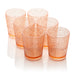 Glassware Set Victoria Double Old Fashion 16 Ounce Blush Acrylic 6 Piece