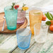 Glassware Set Santa Fe Ice Tea 22 Ounce Teal Acrylic 6 Piece