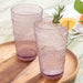 Glassware Set Santa Fe Ice Tea 22 Ounce Plum Acrylic 6 Piece