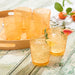 Glassware Set Santa Fe Double Old Fashion 16 Ounce Orange Acrylic 6 Piece