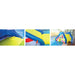 98" Yellow and Blue Pool Side Slide With an Attached Sprayer
