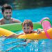 6' Inflatable Purple and Yellow Dinosaur Twisty Tube Pool Toys Set of 2