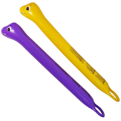 Product Image: 6' Inflatable Purple and Yellow Dinosaur Twisty Tube Pool Toys Set of 2