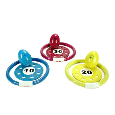 Product Image: 5.75" Vibrantly Colored Ring Disc and Turtle Egg Dive Game Combo Pool Toys Set of 3