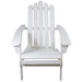 36" Classic Folding Wooden Adirondack Chair - White