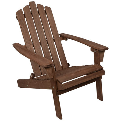 Product Image: 36" Classic Folding Wooden Adirondack Chair - Brown