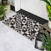 18" x 30" Black and Gray Abstract Rectangular Doormat