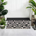 18" x 30" Black and Gray Abstract Rectangular Doormat