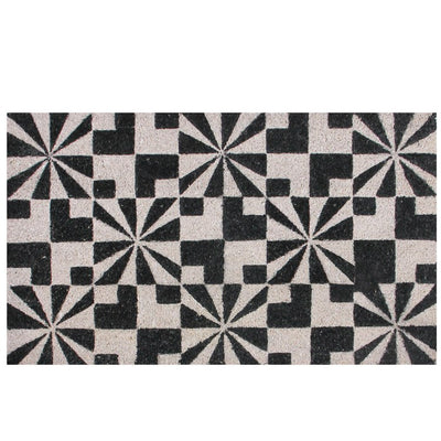 Product Image: 18" x 30" Black and Gray Abstract Rectangular Doormat