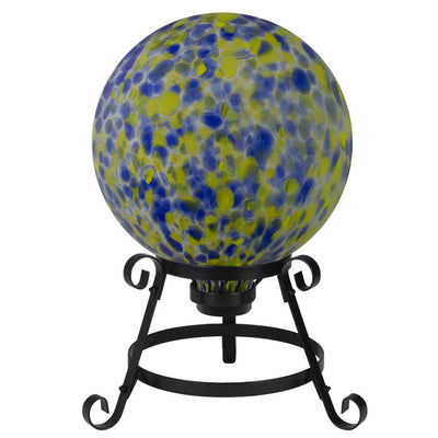 Product Image: 10" Yellow and Blue Outdoor Patio Garden Gazing Ball