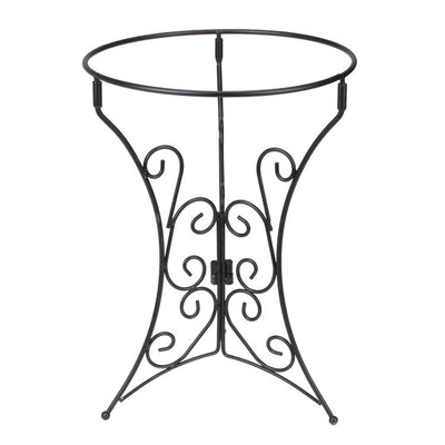 Product Image: 11.25" Black Ornate Standing Outdoor Garden Gazing Ball Stand