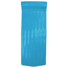 74" Floating Foam Swimming Pool Mattress Lounger with Head Rest - Icy Blue