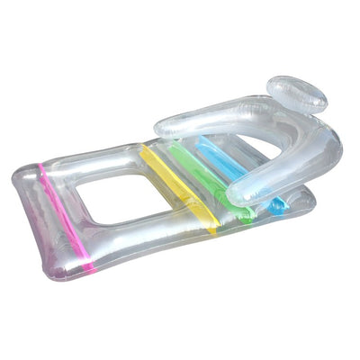 Product Image: 62" Clear Inflatable Swimming Pool Float Lounger with Backrest
