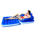 74" Blue Convertible Lounge Chair Inflatable Swimming Pool Float