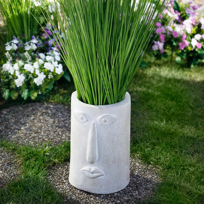 Product Image: 12.25" Large Abstract Face Ceramic Outdoor Garden Planter