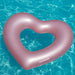 68" Metallic Heart Shaped Inner Tube Swimming Pool Float