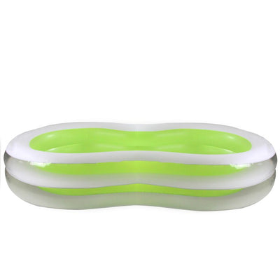 Product Image: 94.5" Green and White Inflatable Figure 8 Swimming Pool