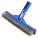 9.75' Blue Stainless Steel Algae Brush for Cement Pools