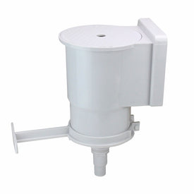 13.75" White Wide Mouth Thru Wall Skimmer with Brace and Face Plate