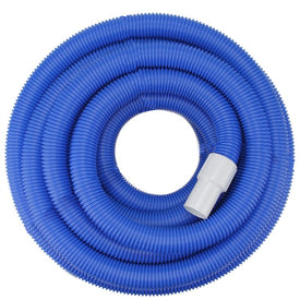 25' x 1.5" Blue Blow-Molded PE In-Ground Swimming Pool Vacuum Hose with Swivel Cuff