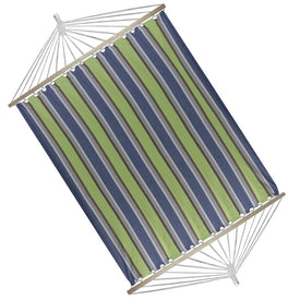 76" x 59" Striped Two Person Cotton Double Hammock