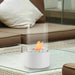 Bio Ethanol Round Portable Fireplace - White