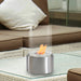 Bio Ethanol Round Portable Fireplace - Silver