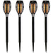 19.75" Black Solar Powered LED Pathway Markers Set of 4