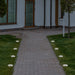 5" Stainless Steel Round Solar Powered LED Pathway Markers Set of 8
