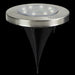 5" Stainless Steel Round Solar Powered LED Pathway Markers Set of 8