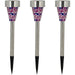 15.5" Purple Mosaic Stained Glass Solar Powered LED Pathway Markers Set of 3