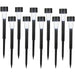 12.25" Black Solar Powered LED Pathway Markers Set of 10