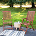 42" Acacia Folding Chairs Outdoor Patio Furniture Set of 2