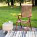 42" Acacia Folding Chairs Outdoor Patio Furniture Set of 2