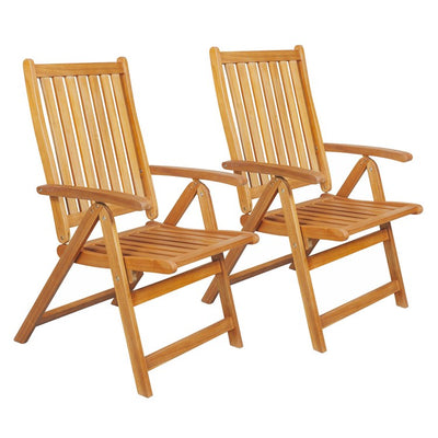 Product Image: 42" Acacia Folding Chairs Outdoor Patio Furniture Set of 2