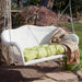 2-Person Hand Woven Resin Wicker Hanging Porch Swing with Chain