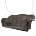 2-Person Hand Woven Resin Wicker Porch Swing with Chain