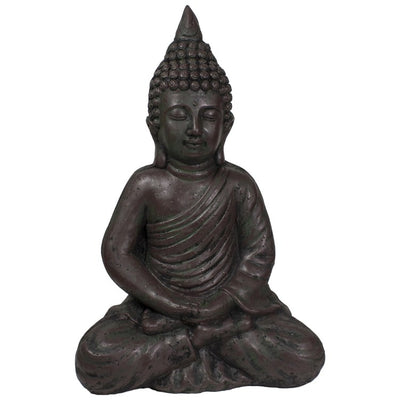 Product Image: 17.5" Dark Brown Meditating Buddha Outdoor Garden Statue
