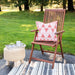 20" White and Black Handloom Woven Outdoor Square Throw Pillow
