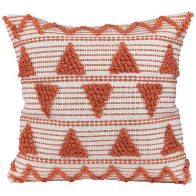 Product Image: 20" White and Black Handloom Woven Outdoor Square Throw Pillow