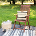 20" White and Black Handloom Woven Outdoor Square Throw Pillow
