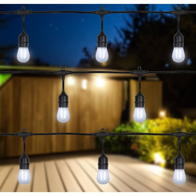 Product Image: 20-Count LED S14 Patio String Lights with 19.25' Black Wire