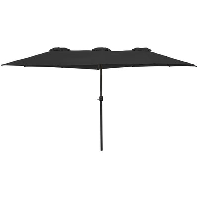 Product Image: 15' Outdoor Patio Market Umbrella with Hand Crank Black