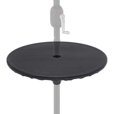 Product Image: 19.75" Black Outdoor Umbrella Table Tray