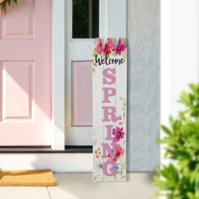 Product Image: 40" Welcome Spring Floral Outdoor Porch Board Sign Decoration