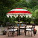 6.5' Striped Outdoor Beach Market Umbrella with Tilt - Red/White