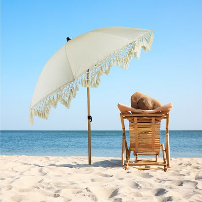 Product Image: 6.5' Outdoor Boho Beach Market Umbrella with Tilt