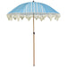 6.5' Striped Outdoor Beach Market Umbrella with Tilt - Sky Blue/White