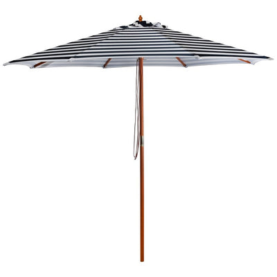 Product Image: 8.5' Striped Outdoor Patio Market Umbrella with Wooden Pole