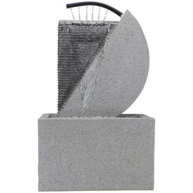 20" Modern Style Rainfall Outdoor Water Fountain